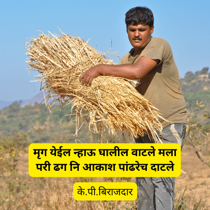 poem on farmer in marathi